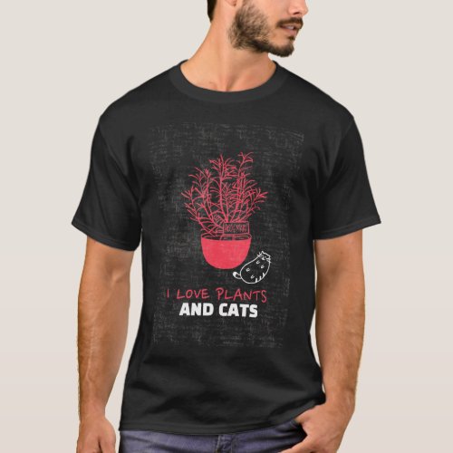 Easily Distracted By Plants And Cats T_Shirt