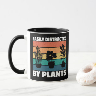 Easily Distracted By Plants Gardening Lovers Funny Mug