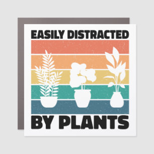 Easily Distracted By Plants Planting Love Colorful Car Magnet