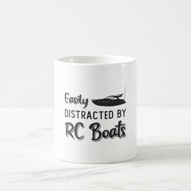 Easily Distracted By RC Boats Model Radio RC Boat Coffee Mug (Center)