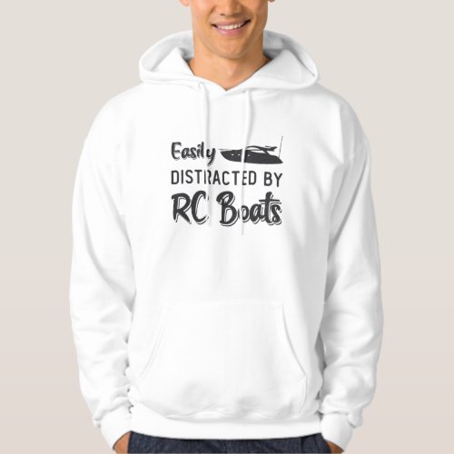 Easily Distracted By RC Boats Model Radio RC Boat Hoodie