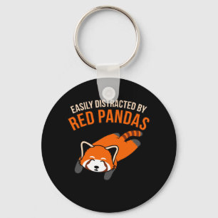 Easily Distracted By Red Pandas Animal Panda Lover Keychain