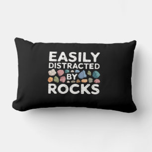Easily Distracted By Rocks Lumbar Pillow