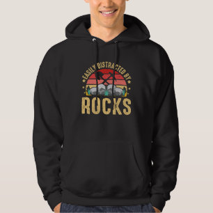 Easily Distracted By Rocks Rock Collector Geology  Hoodie