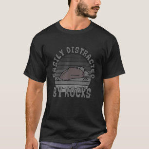 Easily Distracted By Rocks Vintage Rockhounding Ge T-Shirt