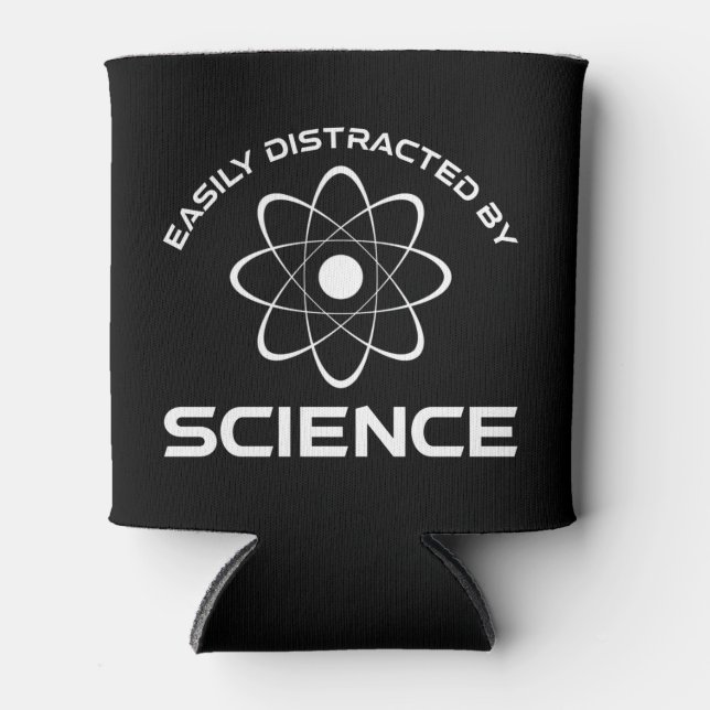 Easily Distracted By Science Can Cooler (Front)