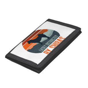 Easily Distracted By Shibas Dog Walking Tri-fold Wallet