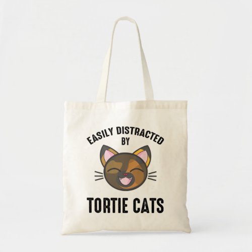 Easily Distracted By Tortie Cats Tote Bag