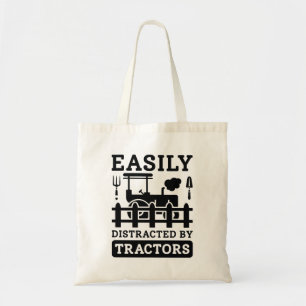 Easily Distracted By Tractors Tote Bag