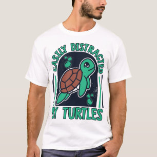 Easily Distracted By Turtles Alligator Snapping Co T-Shirt