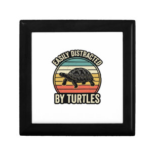 Easily Distracted By Turtles Vintage Graphic Shirt Gift Box