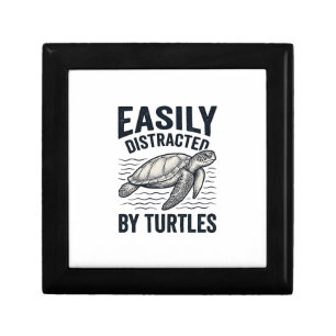 Easily Distracted By Turtles Vintage Shirt Design_ Gift Box