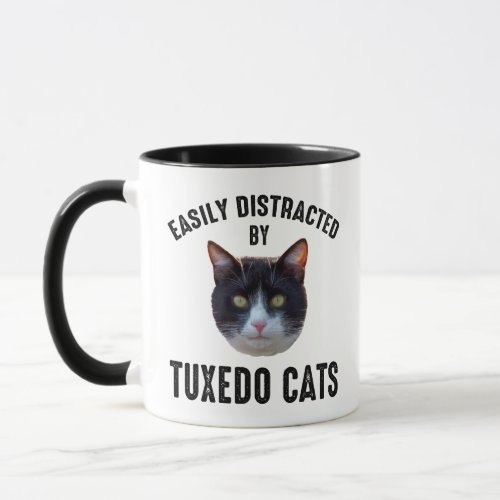 Easily Distracted By Tuxedo Cats Mug