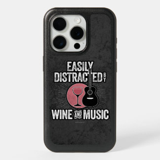 Easily Distracted by Wine and Music OtterBox iPhon iPhone 15 Pro Case