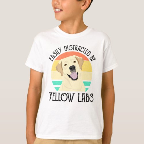Easily Distracted By Yellow Labs T_Shirt
