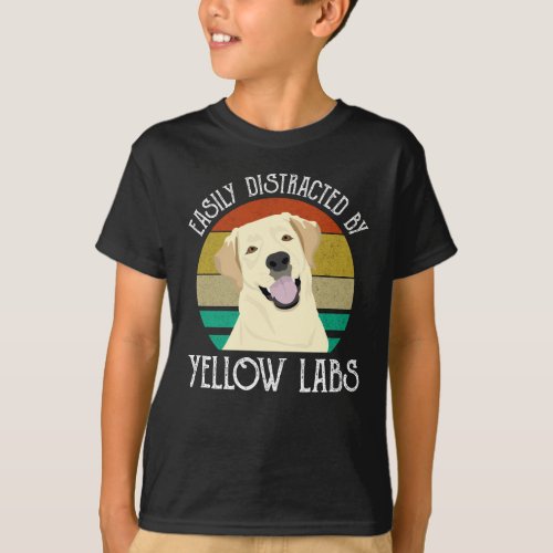 Easily Distracted By Yellow Labs T_Shirt