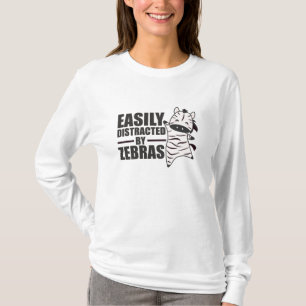 Easily Distracted By Zebras - Sweet Zebra Zoo T-Shirt