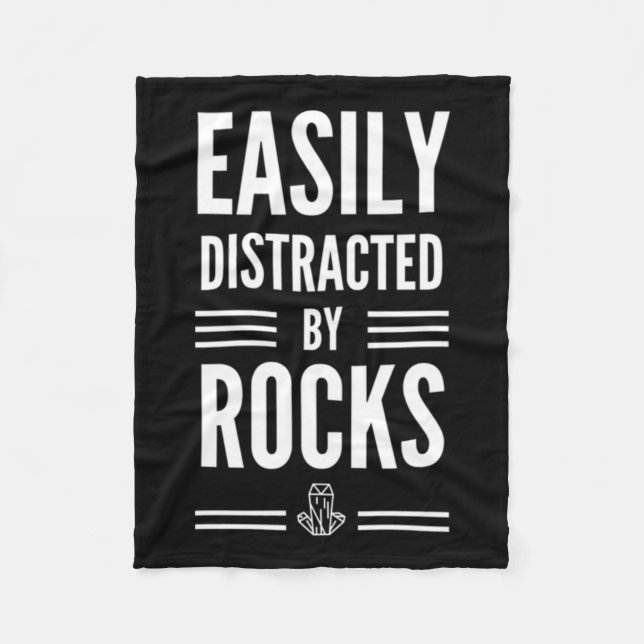 Easily Distracted Image Fleece Blanket (Front)