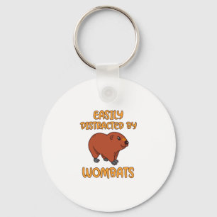 Easily Distracted Wombats Keychain