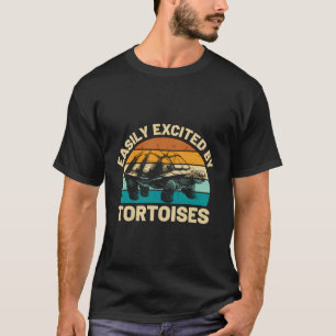 Easily Excited By Tortoises Vintage Sunset Retro T T-Shirt