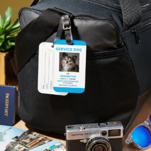 Easily identify your dog as a workin luggage tag