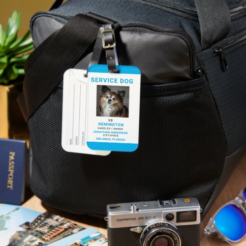 Easily identify your dog as a workin luggage tag