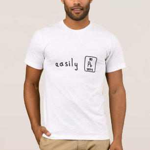 Easily led periodic table pun shirt