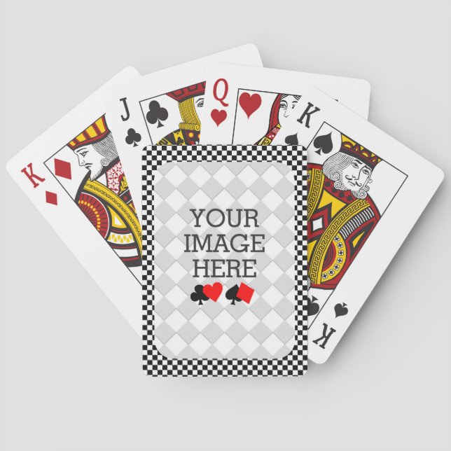 Easily Make Your Own Black and White in One Step Poker Cards (Back)