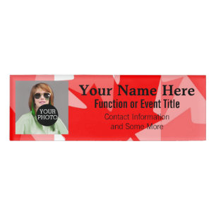 Easily Make Your Own Canadian Photo Logo name tag