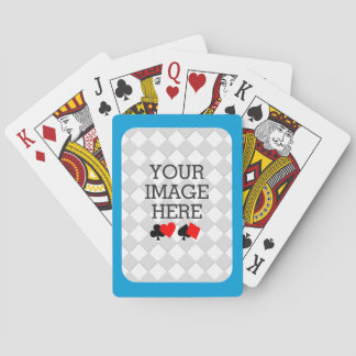 Easily Make Your Own Deck in One Step Blue Frame Poker Cards