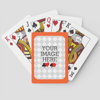 Easily Make Your Own Deck in One Step Orange Frame Poker Cards