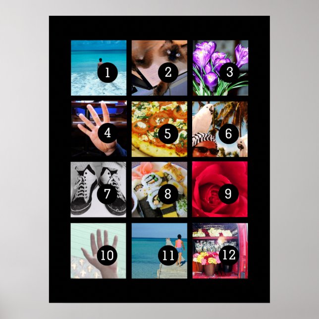 Easily Make Your Own Photo Art with 12 images Poster (Front)