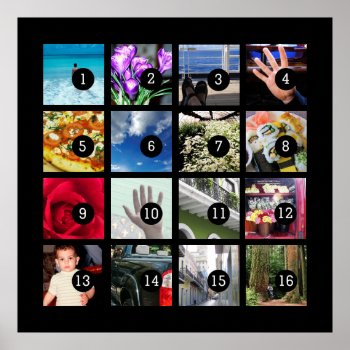 Easily Make Your Own Photo Art With 16 Photos Poster by AmericanStyle at Zazzle