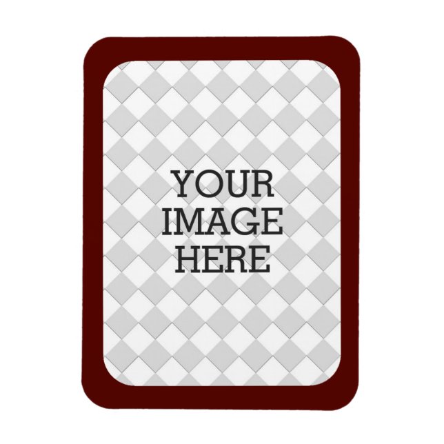 Easily Make Your Own Photo Display Burgundy Frame Magnet (Vertical)