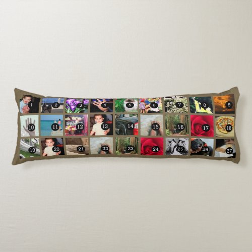 Easily Make Your Own Photo Display with 27 images Body Pillow
