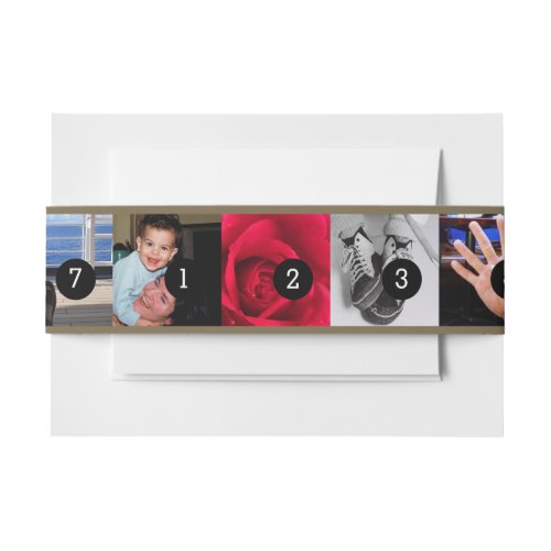 Easily Make Your Own Photo Display with 7 photos Invitation Belly Band