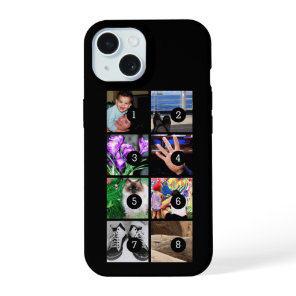 Easily Make Your Own Photo Display with 8 photos iPhone 15 Case