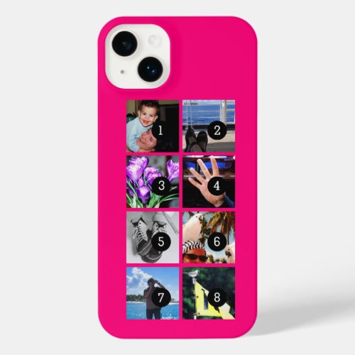 Easily Make Your Own Photo Display with 8 photos iPhone 14 Plus Case