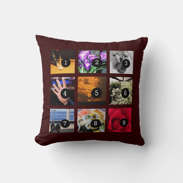 Easily Make Your Own Photo Pillow with 18 images (Front)