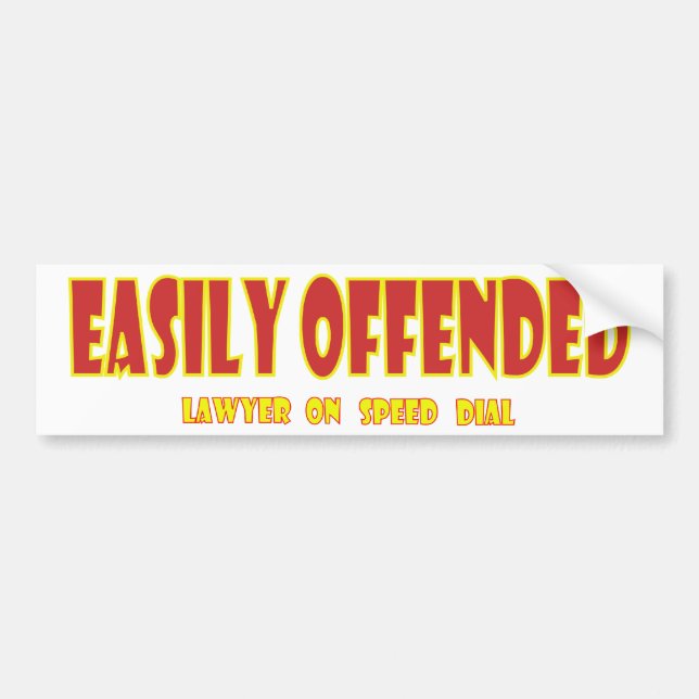 Easily offended bumper sticker (Front)