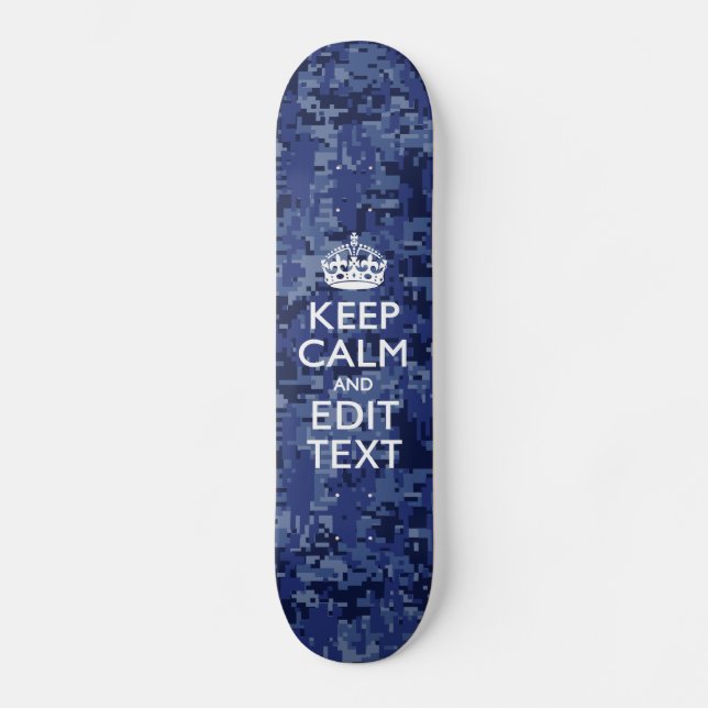 Easily Personalized KEEP CALM AND Edit Text Skateboard (Front)