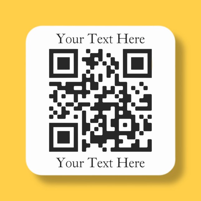 Easily Upload Your Own QR Code & Add Text Square Sticker (Creator Uploaded)