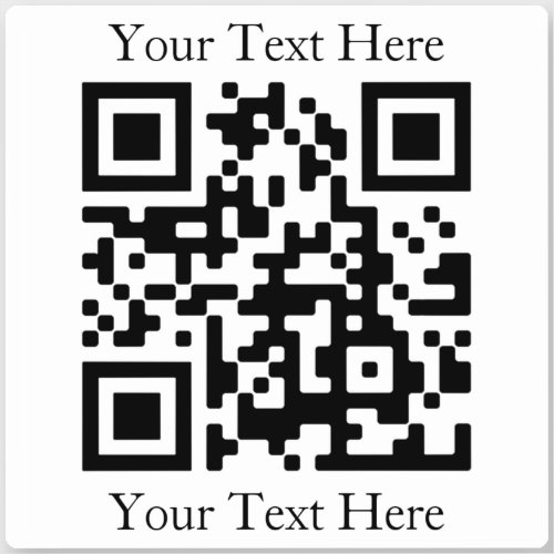 Easily Upload Your Own QR Code  Opaque Sticker