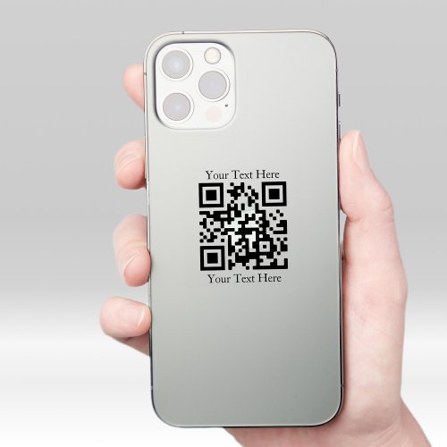Easily Upload Your Own QR Code  Transparent Sticker