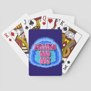 Easing GOD Out Geode 12 Step AA Recovery Slogan Poker Cards