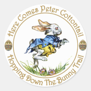 Peter Rabbit Beatrix Characters Large Sticky White Paper Stickers Labels NEW 