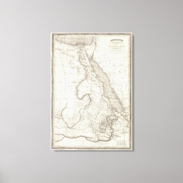 East Africa Map Canvas Print (Front)
