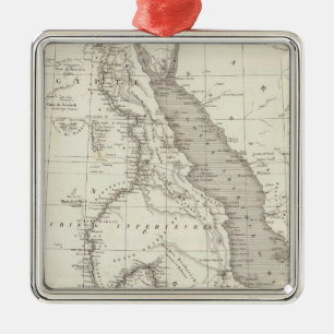 East Africa Map Metal Ornament