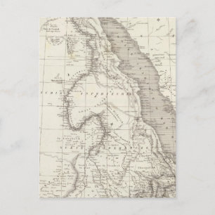 East Africa Map Postcard