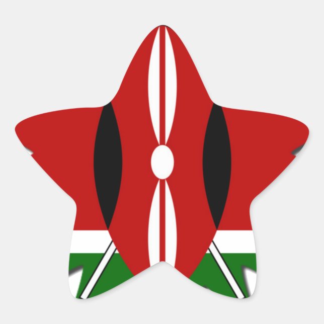 East African Constellation Kenyan Flag Star Design Star Sticker (Front)
